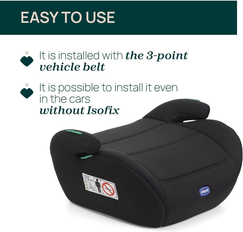 Chicco QUASAR I-SIZE BABY CAR SEAT 15-36kg, BLACK - Image 3